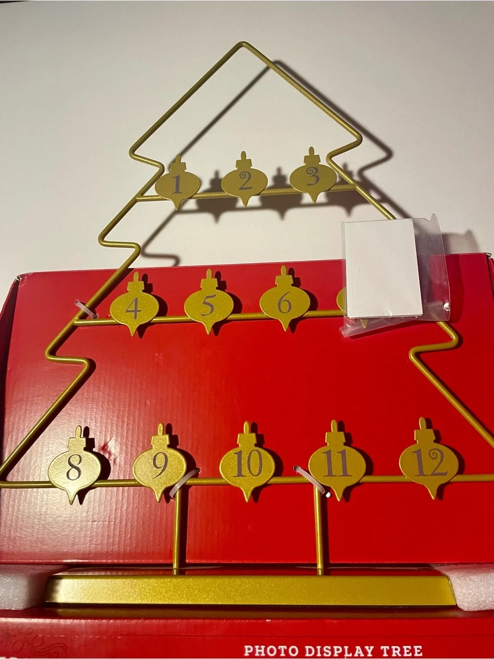 Target Wondershop Gold Instax Mini 12 Day Photo Display Tree Advent Calendar NWT